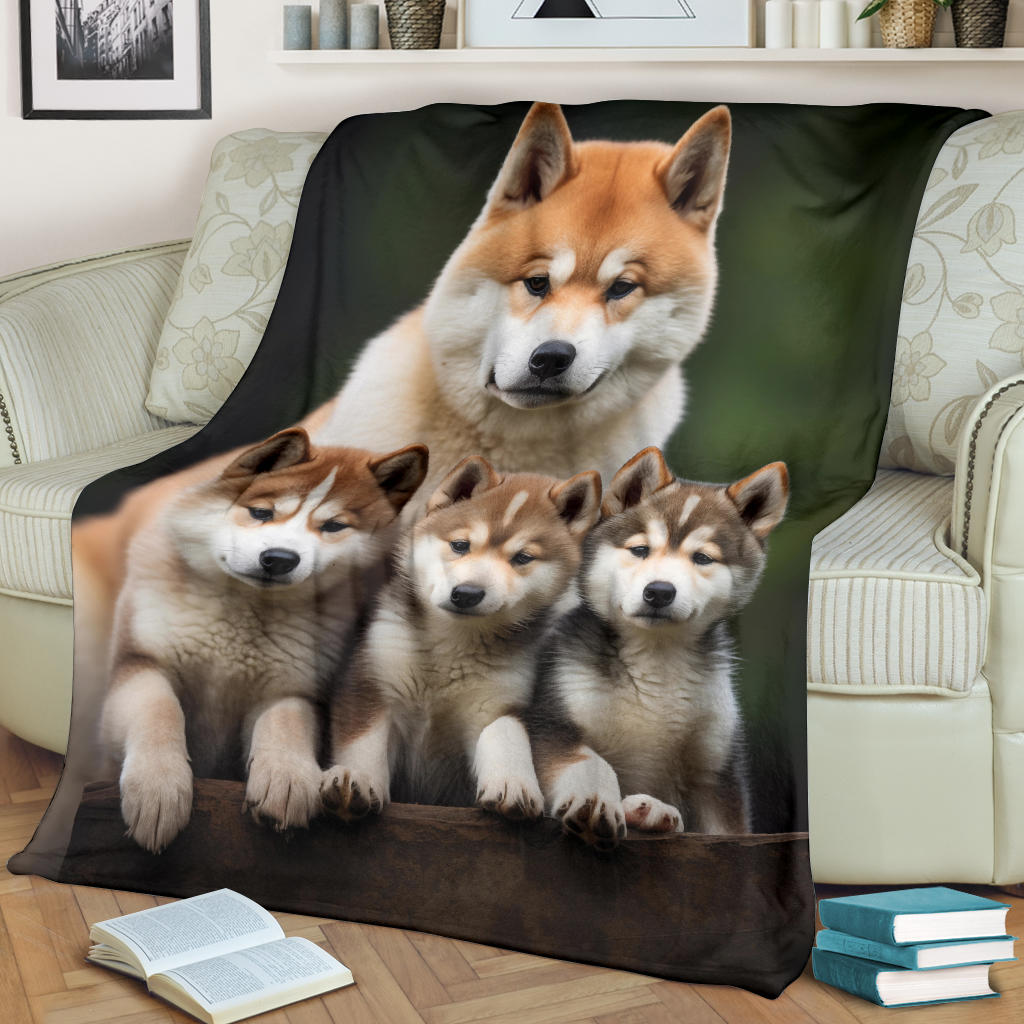 Akita Family Blanket, Akita Blanket, Akita Throw Blanket, Akita