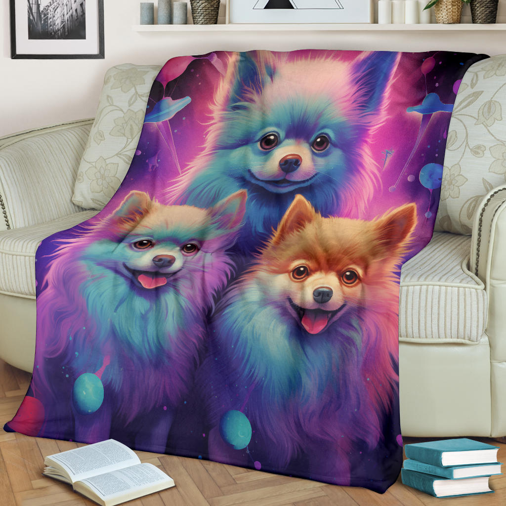 Schipperke Blanket, Trippy Psychedelics Schipperke Fleece Blanket, Schipperke Throw Blanket, Schipperke Gifts