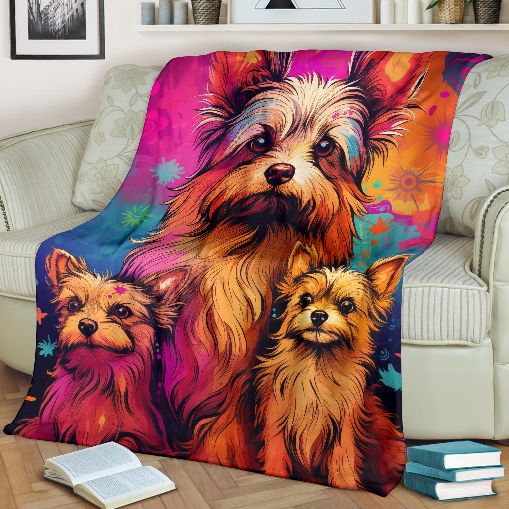 Australian Terri Blanket, Trippy Psychedelics Australian Terri Fleece Blanket, Australian Terri Throw Blanket, Australian Terri Gifts