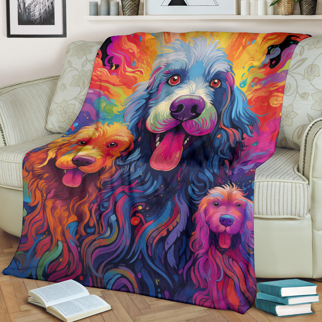 Bergamasco Sheepdog Blanket, Trippy Psychedelics Bergamasco Sheepdog Fleece Blanket, Bergamasco Sheepdog Throw Blanket, Bergamasco Sheepdog Gifts