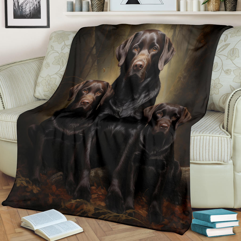 Labrador Retriever Family Blanket, Labrador Retriever Throw Blanket, Labrador Retriever Gifts, Labrador Retriever Fleece Blanket