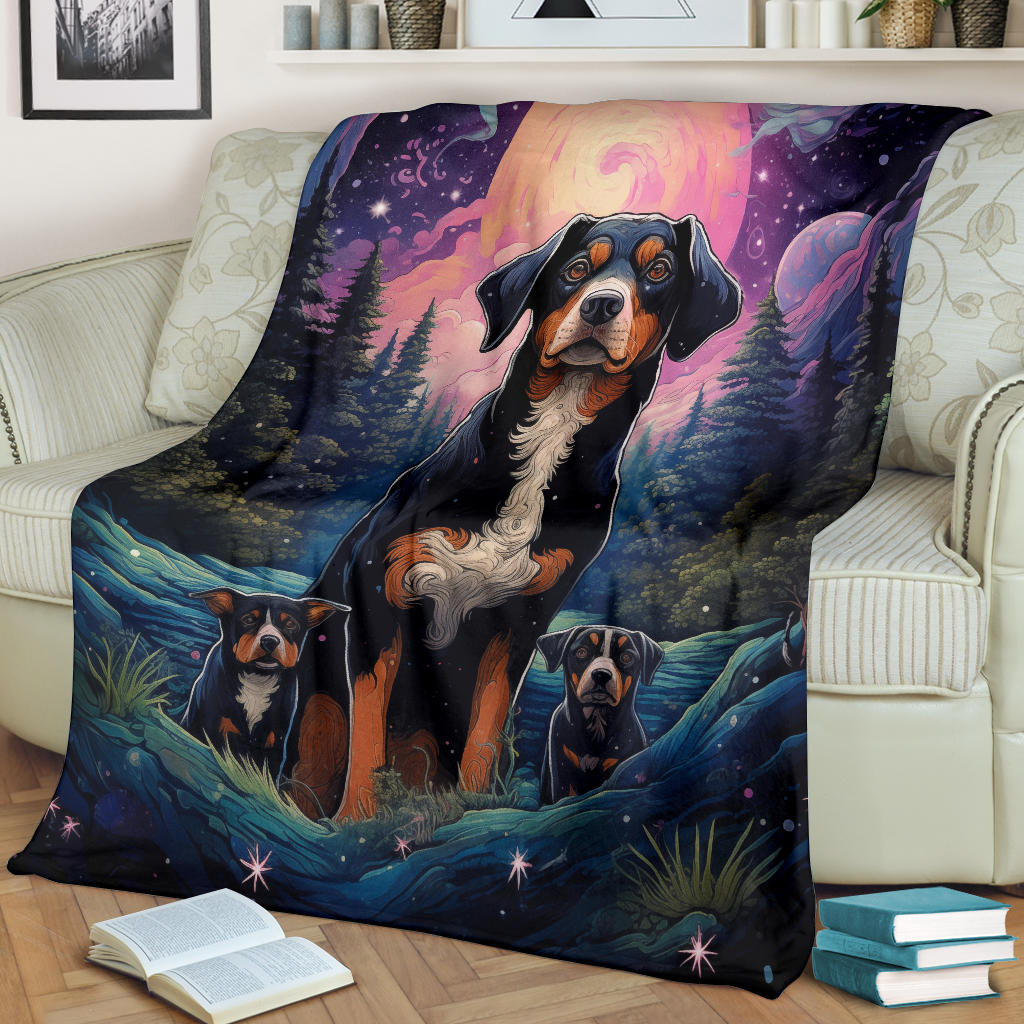 Entlebucher Mountain Blanket, Trippy Psychedelics Entlebucher Mountain Fleece Blanket, Entlebucher Mountain Throw Blanket, Entlebucher Mountain Gifts