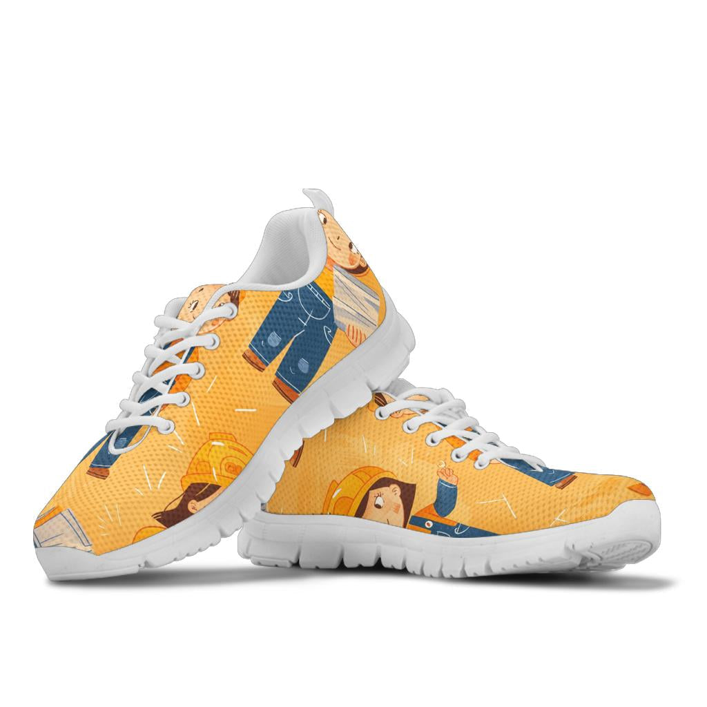 Construction Workers Sneakers, Sport Shoes, Construction Workers  Women Man Kids Sneakers, Construction Workers  Costume Sneakers