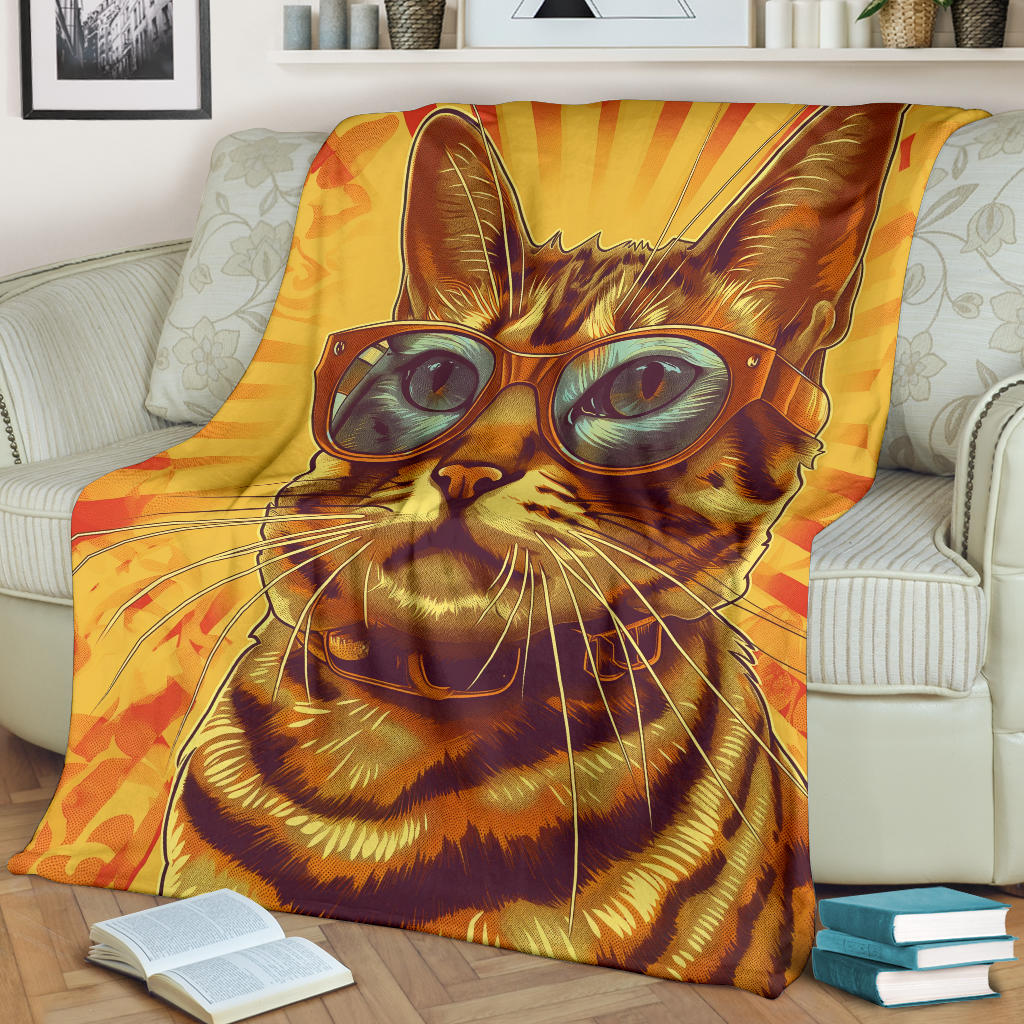 Ocicat Cat Blanket, Trippy Psychedelics Ocicat Cat Fleece Blanket, Ocicat Cat Throw Blanket, Ocicat Cat Gifts