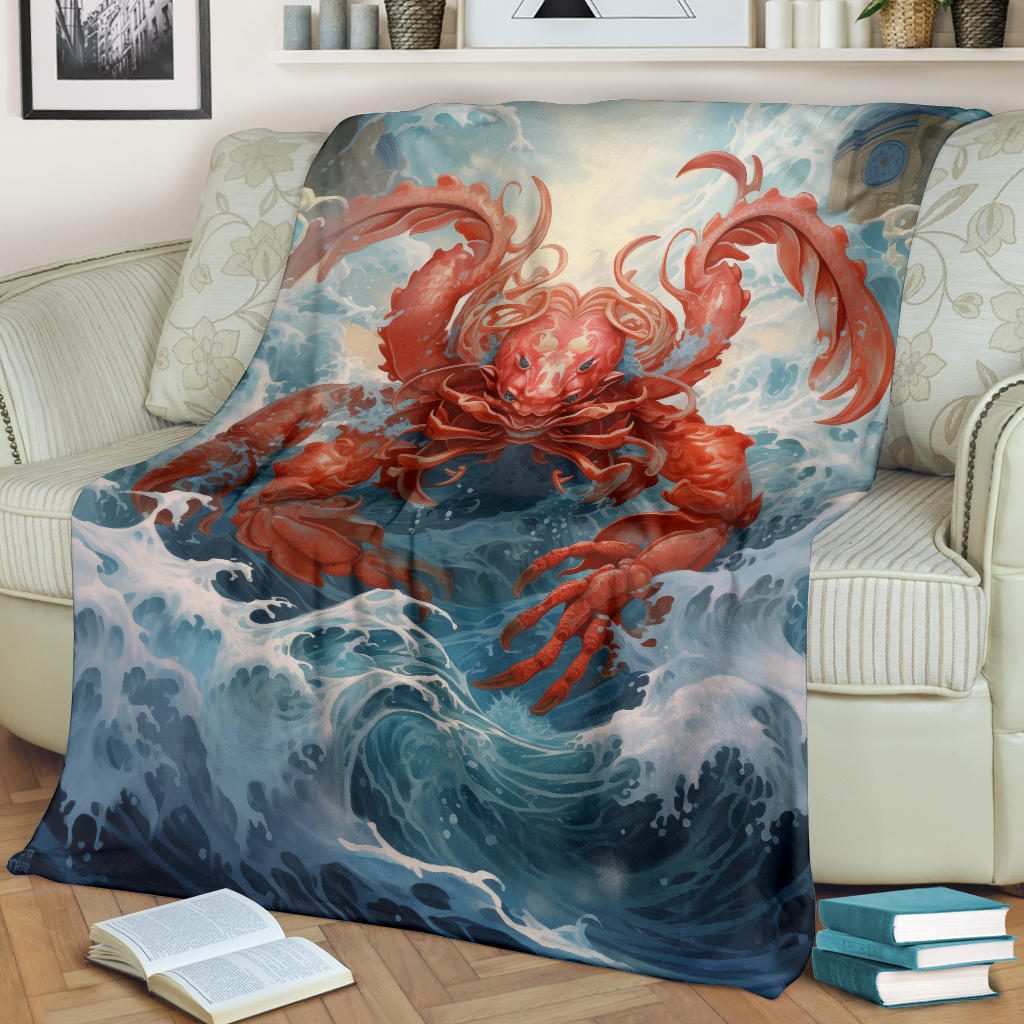 Crab Zodiac Blanket, Cancer Zodiac Sign, Cancer Zodiac Gifts, Cancer Throw Blanket