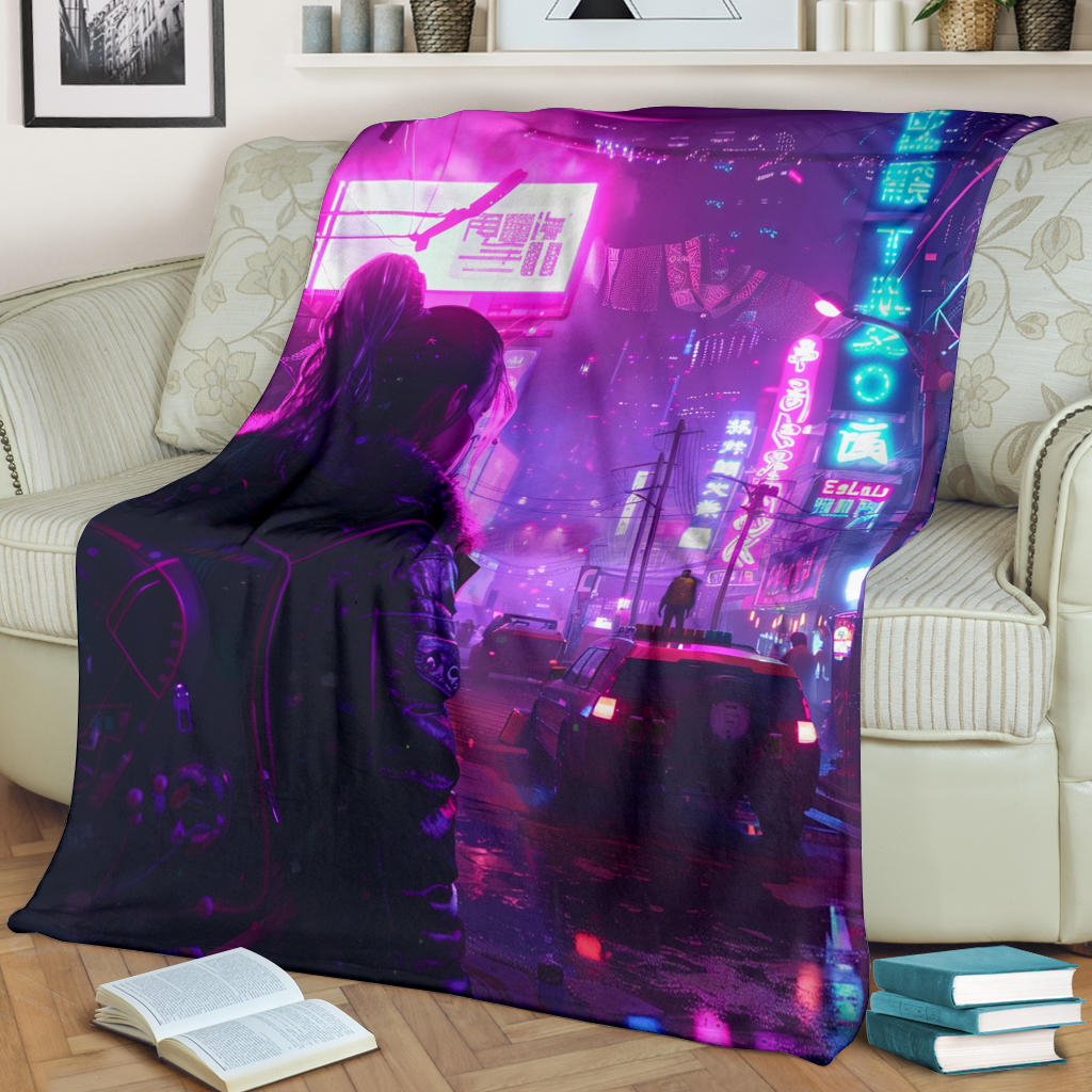 Neon Nights Banket, Neon Nights Estetic Blanket, Neon Nights Blanket Gift, Blanket