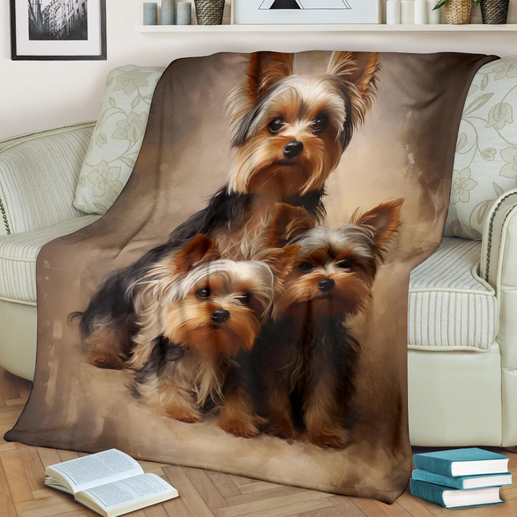 Yorkshire Terrier Family Blanket, Yorkshire Terrier Blanket, Yorkshire Terrier Gifts, Yorkshire Terrier Throw Blanket