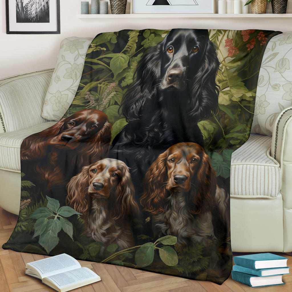 Cocker Spaniel Family Blanket, Cocker Spaniel Blanket,Cocker Spaniel Throw Blanket, Cocker Spanie, Cocker Spaniel Gifts