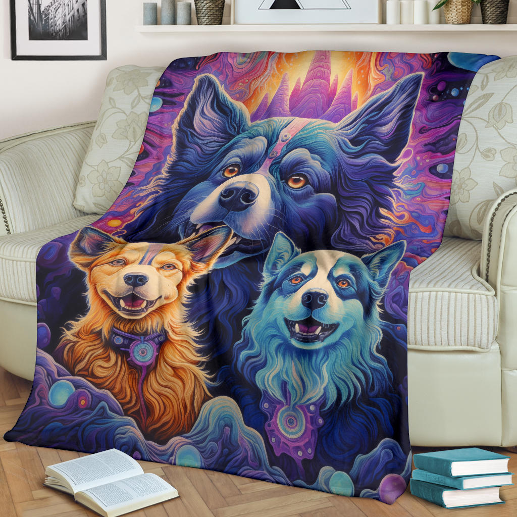 Asian Shepherd Blanket, Trippy Psychedelics Asian Shepherd Fleece Blanket, Asian Shepherd Throw Blanket, Asian Shepherd Gifts