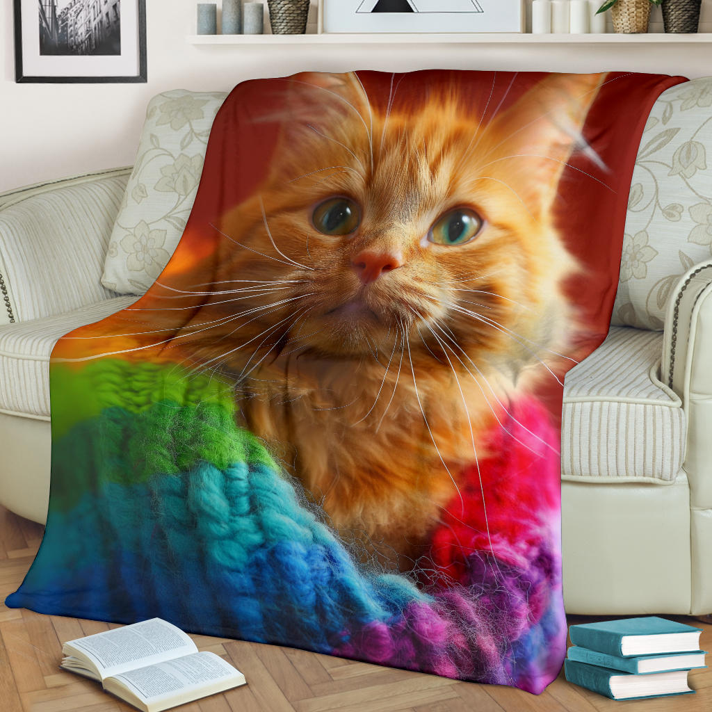 Munchkin cat Blanket, Trippy Psychedelics Munchkin cat Fleece Blanket, Munchkin cat Throw Blanket, Munchkin cat Gifts