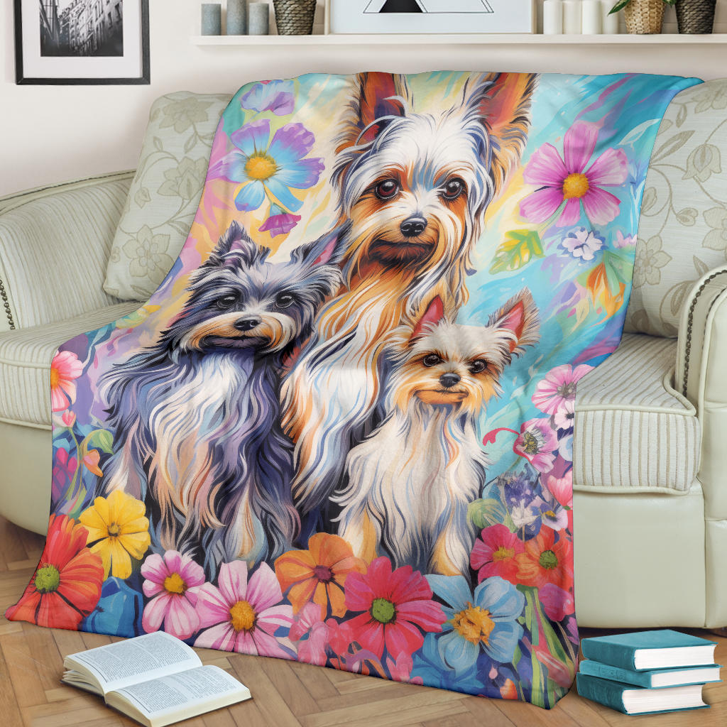 Biewer Terri Blanket, Trippy Psychedelics Biewer Terri Fleece Blanket, Biewer Terri Throw Blanket, Biewer Terri Gifts