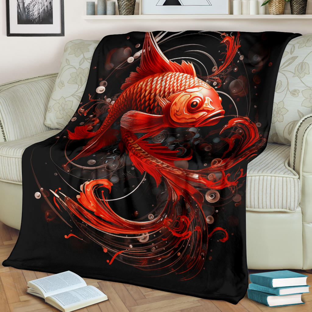 Fish Zodiac Blanket, Pisces Zodiac Gifts, Fish Zodiac Throw Blanket, Fish Zodiac Sign Fleece Blanket