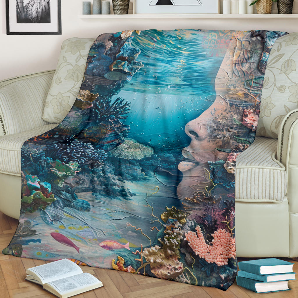 Oceanic Bliss Blanket, Oceanic Bliss Estetic Blankets, Oceanic Bliss Blanket Gifts, Blanket