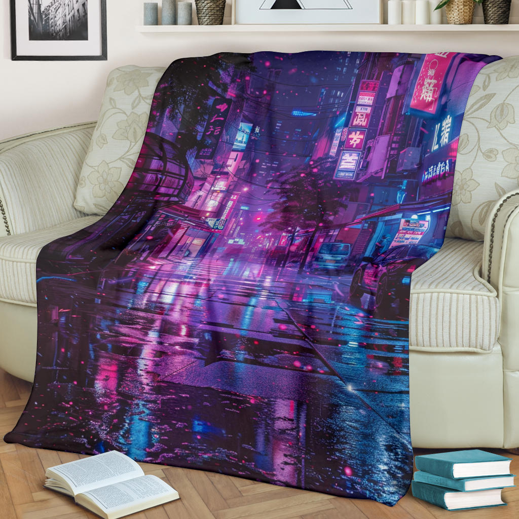 Neon Nights Banket, Neon Nights Estetic Blanket, Neon Nights Blanket Gift, Blanket