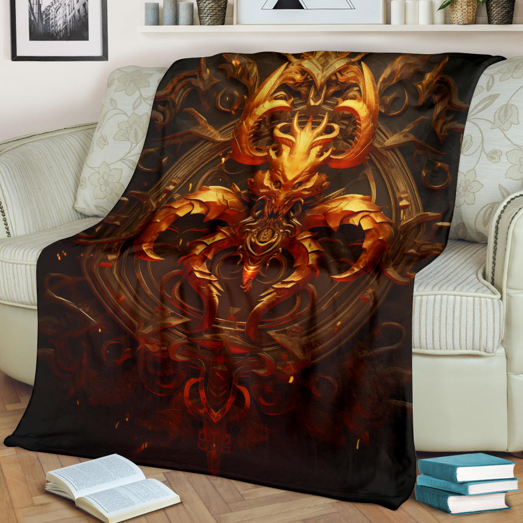 Scorpion Scorpius Zodiac Blanket, Scorpion Scorpius Zodiac Gifts, Scorpius Throw Blanket, Scorpius Fleece Blanket