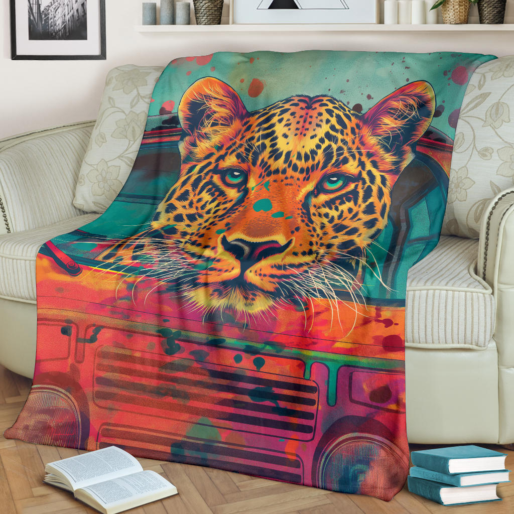 Leopard animal Blanket, Trippy Psychedelics Leopard animal Fleece Blanket,Leopard animal Throw Blanket, Leopard animal Gifts