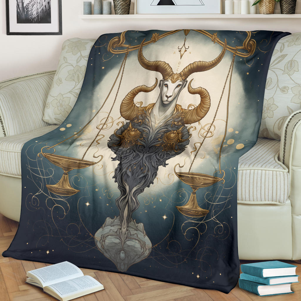 Balance Libra Zodiac Blanket, Libra Zodiac Sign, Libra Zodiac Gifts, Libra Zodiac Throw Blanket