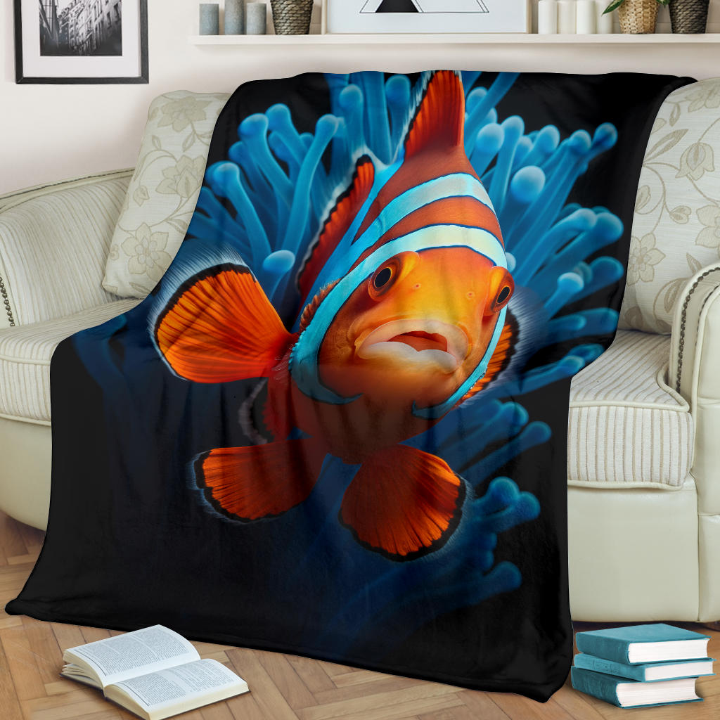 Clownfish Blanket, Clownfish Throw Blanket, Clownfish Gifts