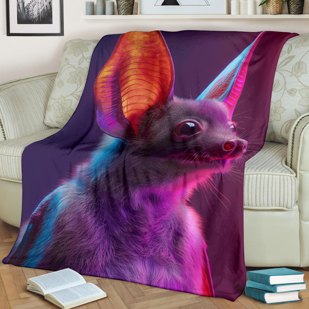 Bat animal Blanket, Trippy Psychedelics Bat animal Fleece Blanket, Bat animal Throw Blanket, Bat animal Gifts