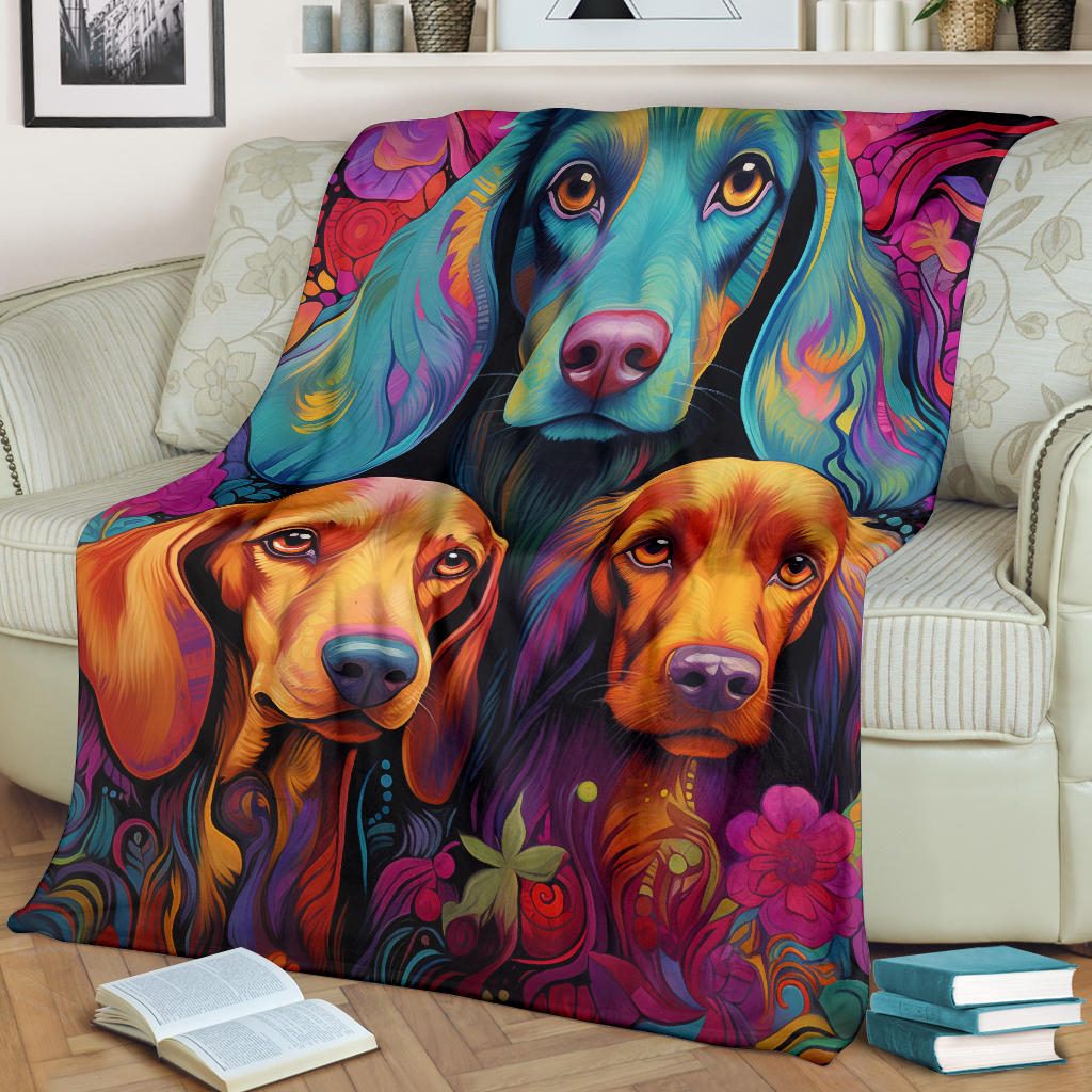 Estonian Hound Blanket, Trippy Psychedelics Estonian Hound Fleece Blanket, Estonian Hound Throw Blanket, Estonian Hound Gifts