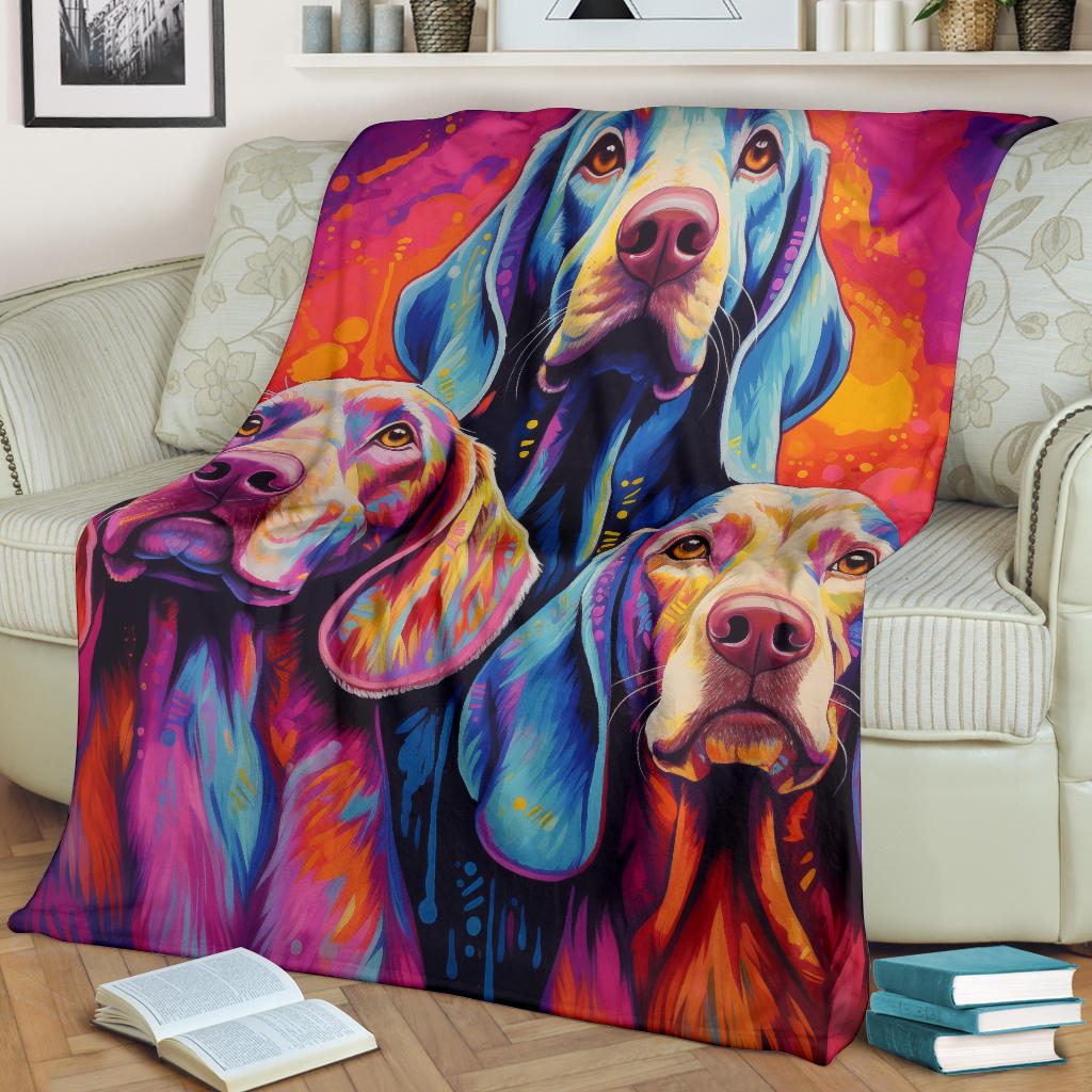 Bracco Italiano Blanket, Trippy Psychedelics Bracco Italiano Fleece Blanket, Bracco Italiano Throw Blanket, Bracco Italiano Gifts