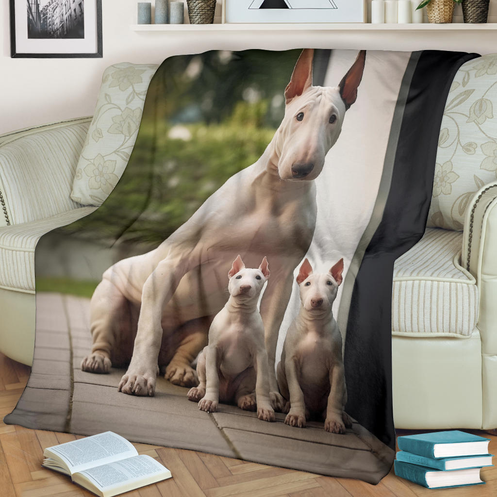 Bull Terrier Family Blanket, Bull Terrier Blanket, Bull Terrier Throw Blanket, Bull Terrier, Bull Terrier Gift