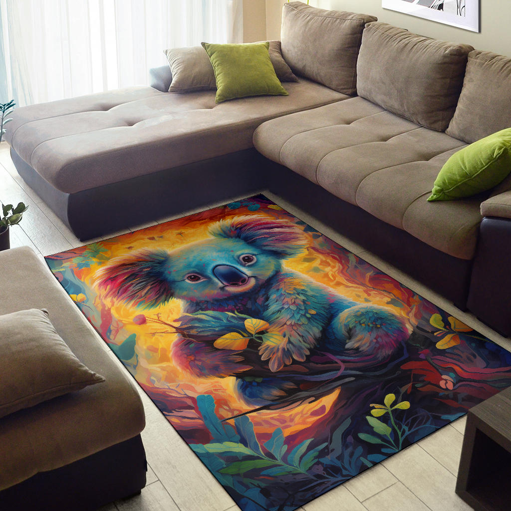 Koala rug, Koala Trippy Rug, Koala Gifts, Koala Decor