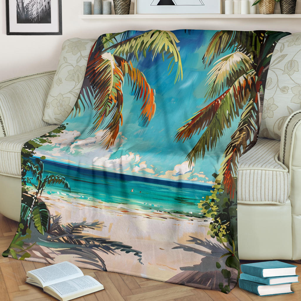 Tropical Paradise Blanket, Tropical Paradise Costume Blanket, Tropical Paradise Blanket Gift, Blanket