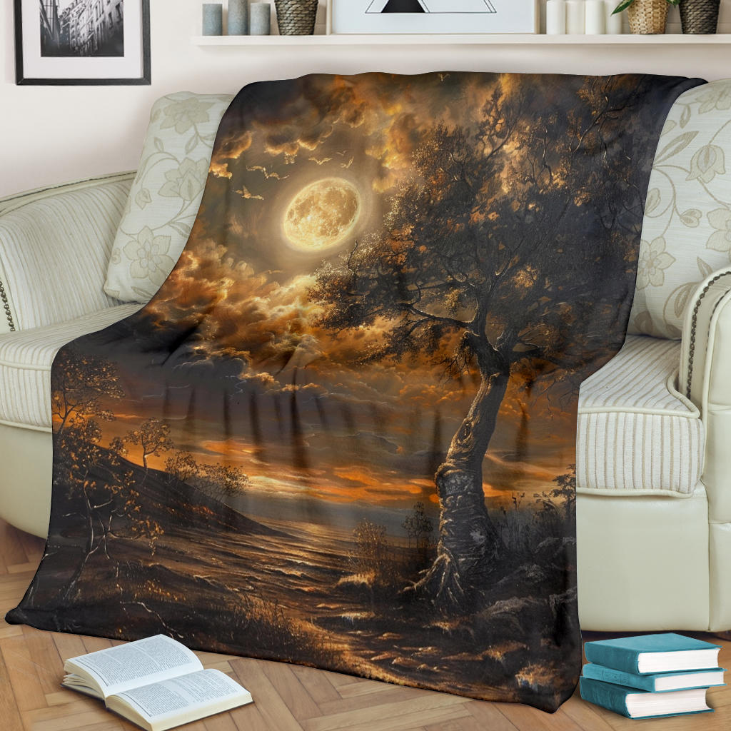 Mystic Moonlight Blanket, Mystic Moonlight Estetic Blanket, Mystic Moonlight Blanket Gift, Blanket