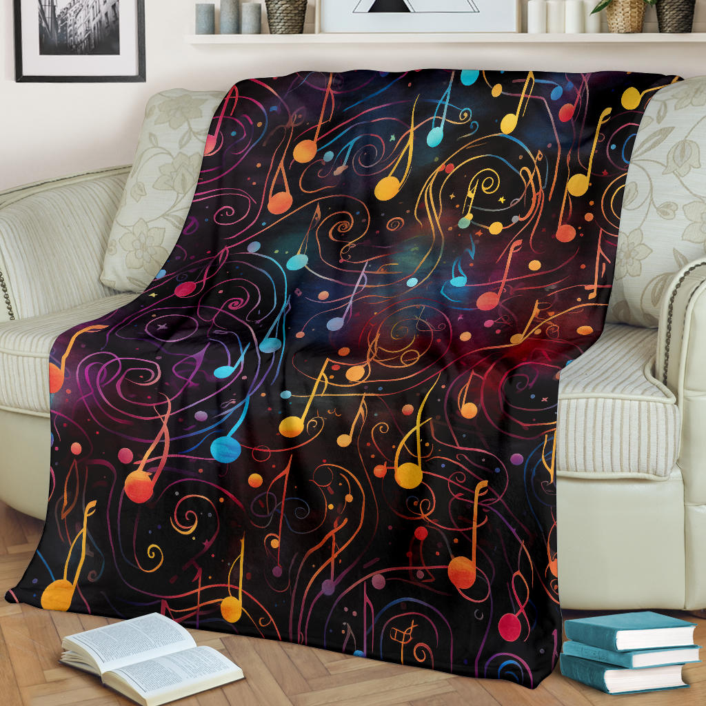 Music Notes Blanket, Music Notes Throw Blanket, Music Notes Gifts, Music Notes Fleece Blanket, Music Custom Name Blanket