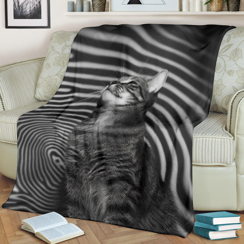 American Shorthair cat Blanket, Trippy Psychedelics American Shorthair cat Fleece Blanket, American Shorthair cat Throw Blanket, American Shorthair cat Gifts