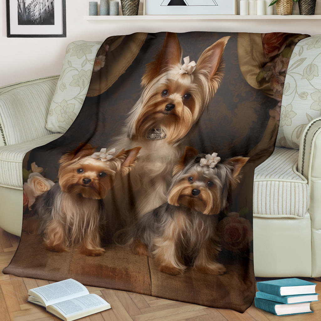 Yorkshire Terrier Family Blanket, Yorkshire Terrier Blanket, Yorkshire Terrier Gifts, Yorkshire Terrier Throw Blanket