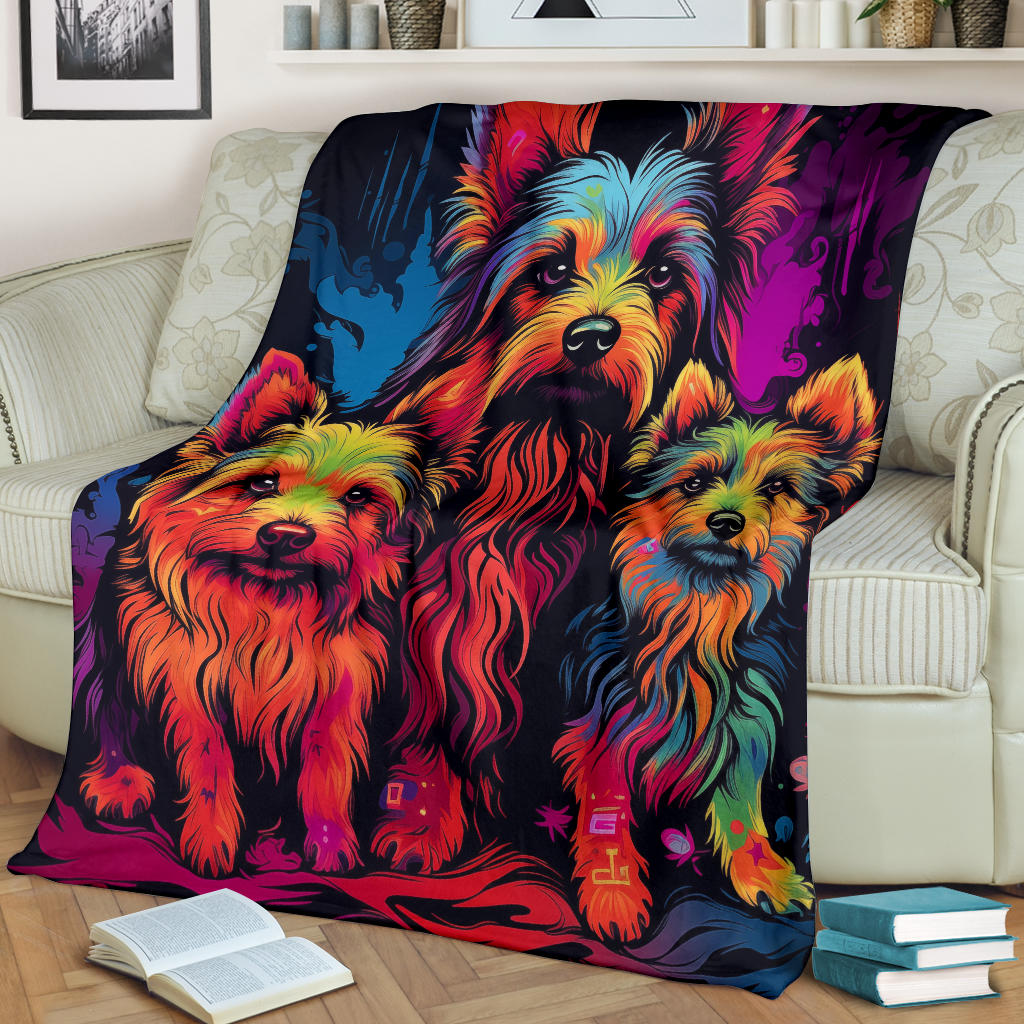 Australian Terri Blanket, Trippy Psychedelics Australian Terri Fleece Blanket, Australian Terri Throw Blanket, Australian Terri Gifts