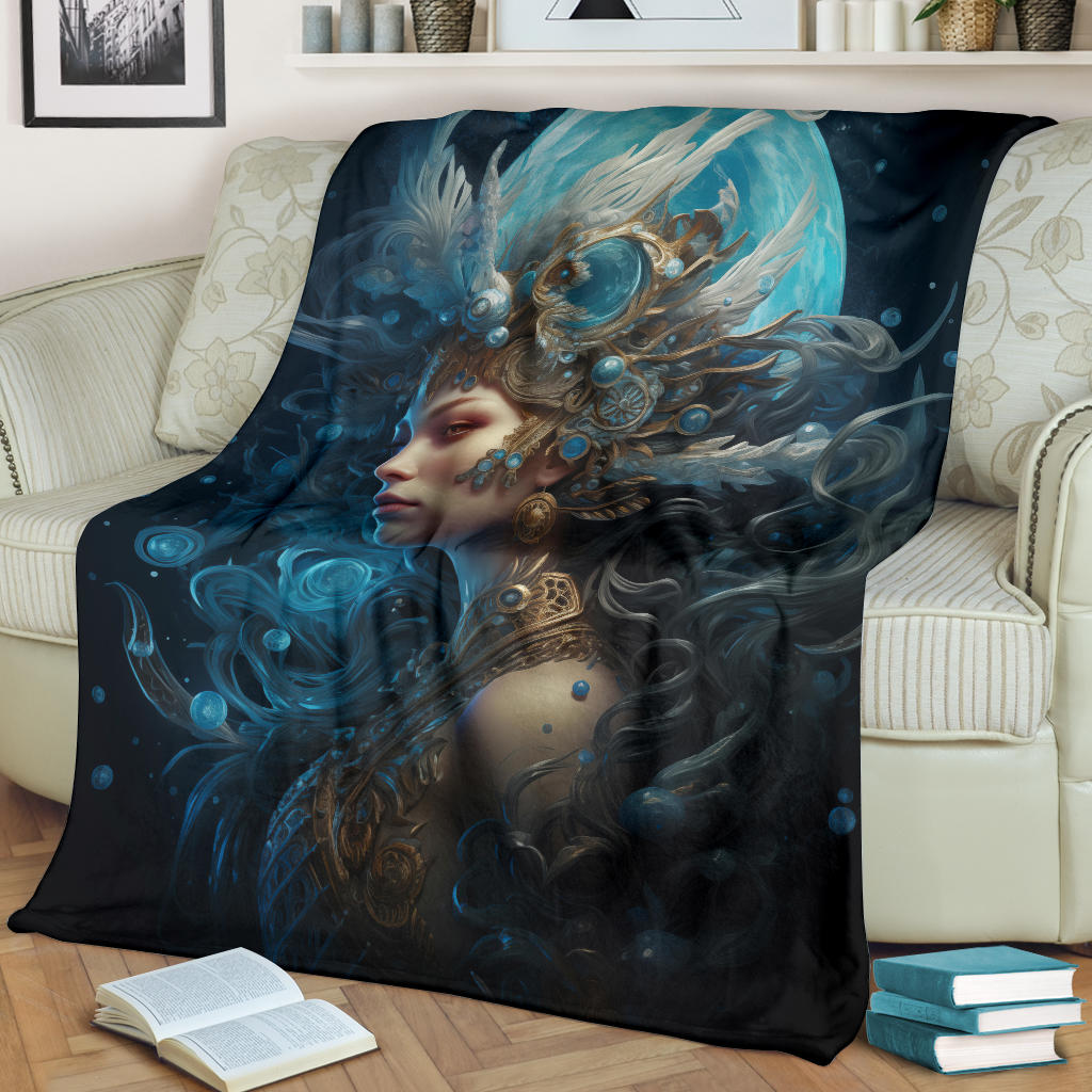 Aquarius Zodiac Sign Blanket, Aquarius Zodiac Throw Blanket, Aquarius Zodiac Gifts, Aquarius Fleece Blanket