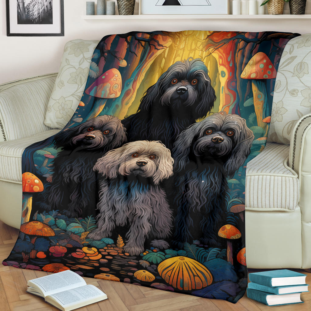 Puli Blanket, Trippy Psychedelics Puli Fleece Blanket, Puli Throw Blanket, Puli Gifts