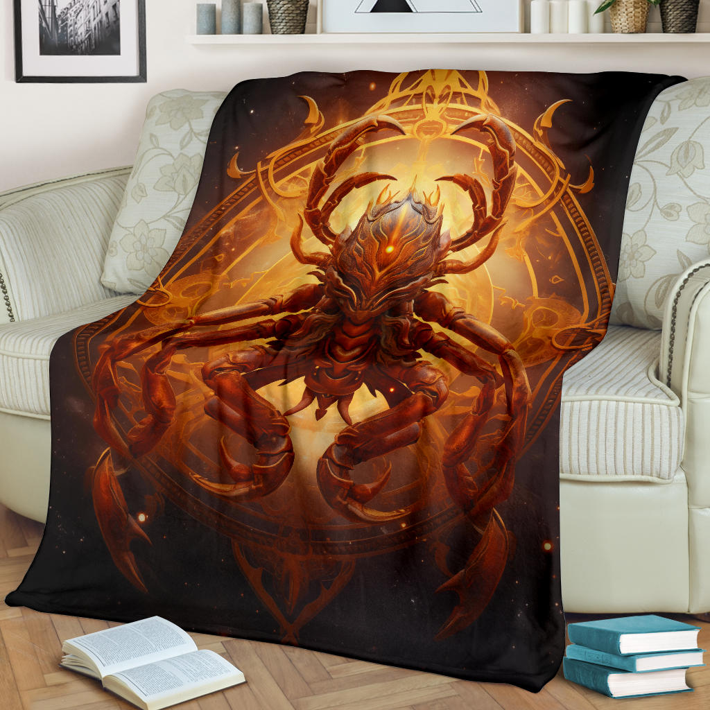 Scorpion Scorpius Zodiac Blanket, Scorpion Scorpius Zodiac Gifts, Scorpius Throw Blanket, Scorpius Fleece Blanket