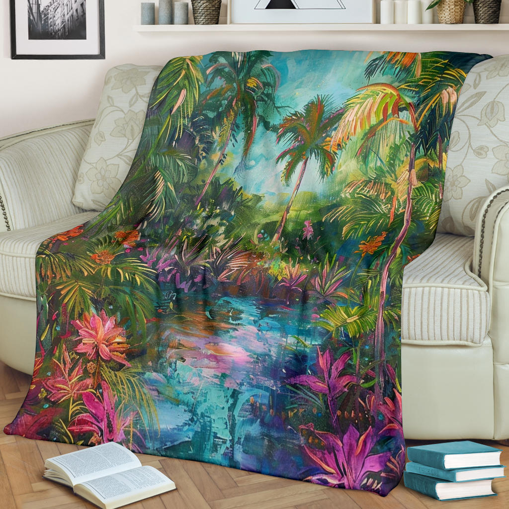 Tropical Paradise Blanket, Tropical Paradise Costume Blanket, Tropical Paradise Blanket Gift, Blanket