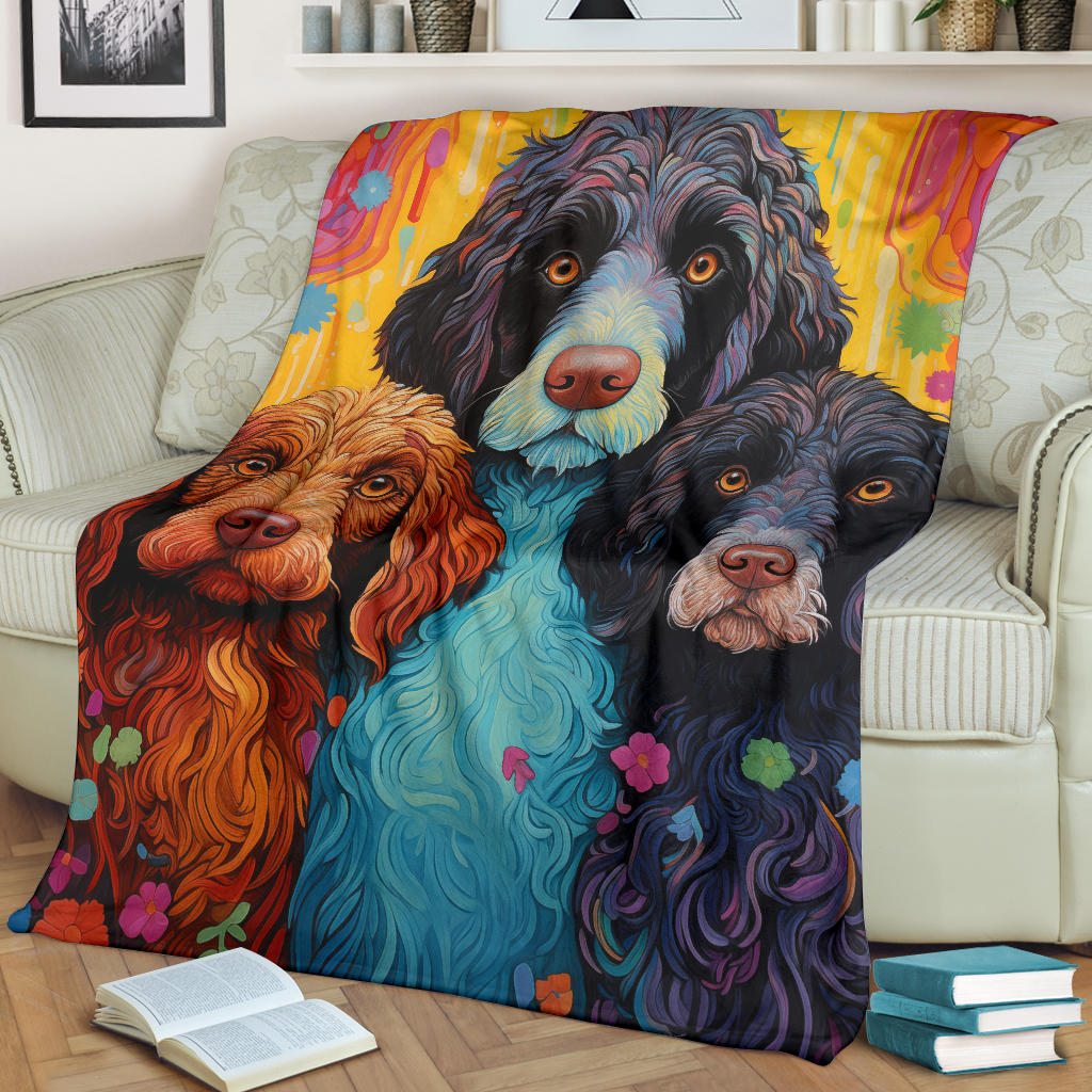 Barbet Blanket, Trippy Psychedelics Barbet Fleece Blanket, Barbet Throw Blanket, Barbet Gifts