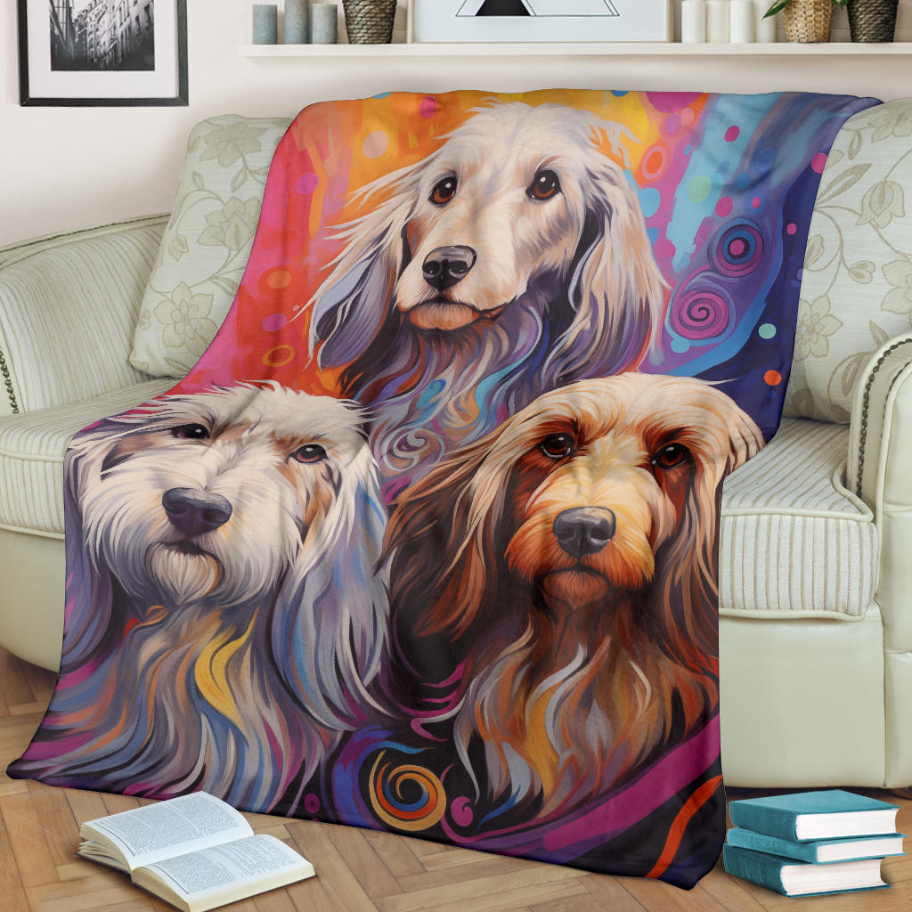 Petit Basset Griffon Vendeen Blanket, Trippy Psychedelics Petit Basset Griffon Vendeen Fleece Blanket, Petit Basset Griffon Vendeen Throw Blanket, Petit Basset Griffon Vendeen Gifts