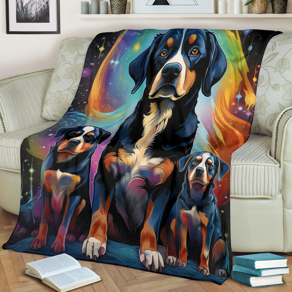 Entlebucher Mountain Blanket, Trippy Psychedelics Entlebucher Mountain Fleece Blanket, Entlebucher Mountain Throw Blanket, Entlebucher Mountain Gifts