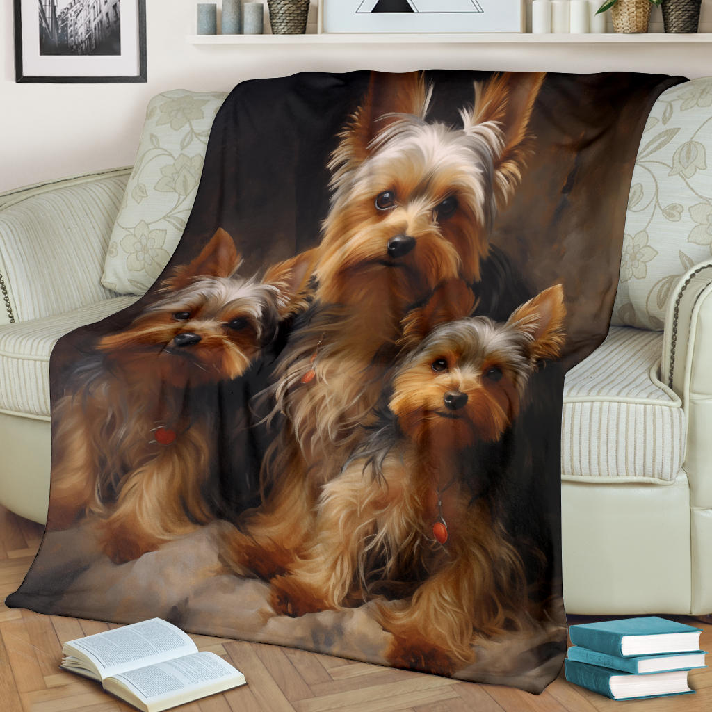 Yorkshire Terrier Family Blanket, Yorkshire Terrier Blanket, Yorkshire Terrier Gifts, Yorkshire Terrier Throw Blanket