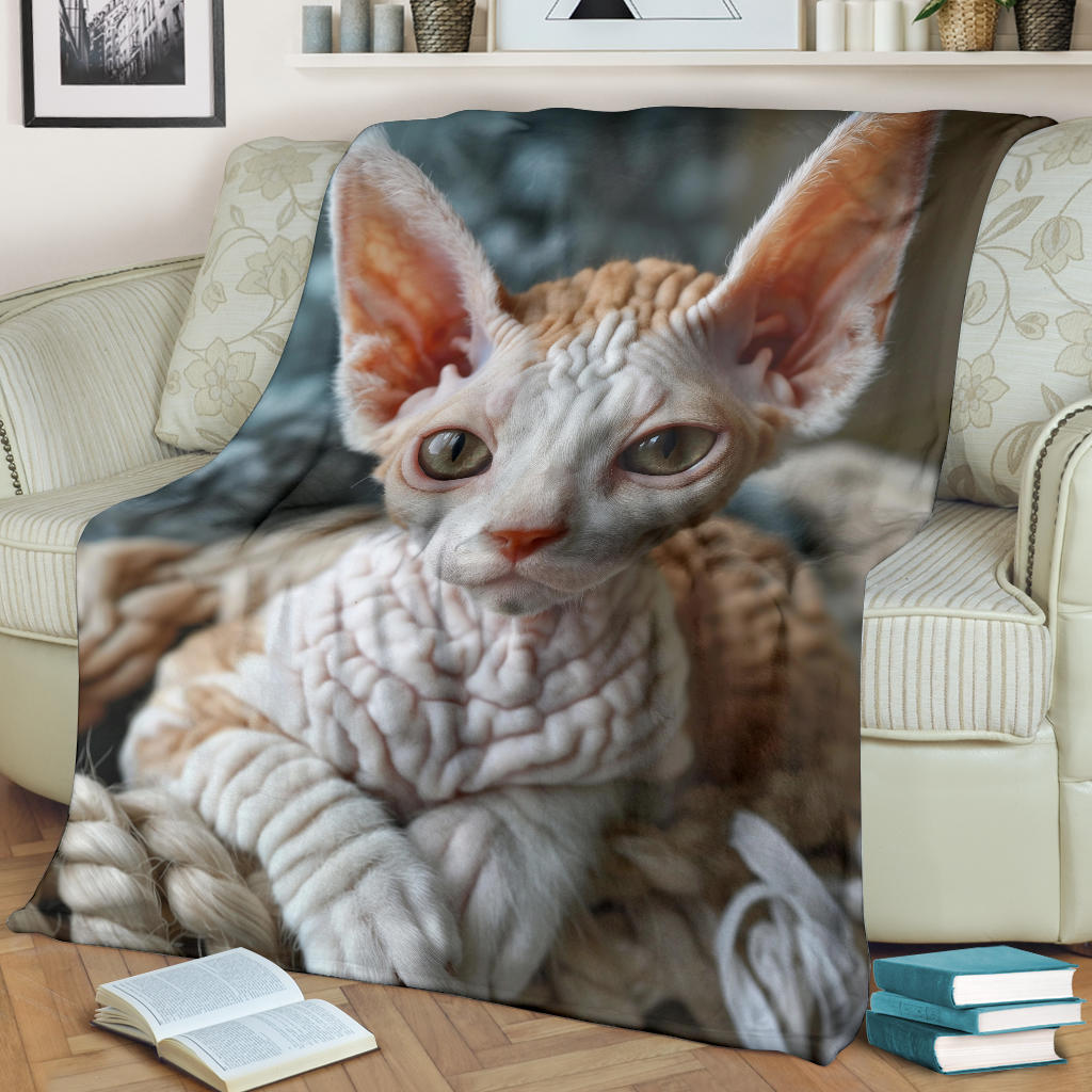 Cornish Rex cat Blanket, Trippy Psychedelics Cornish Rex cat Fleece Blanket, Cornish Rex cat Throw Blanket, Cornish Rex cat Gifts