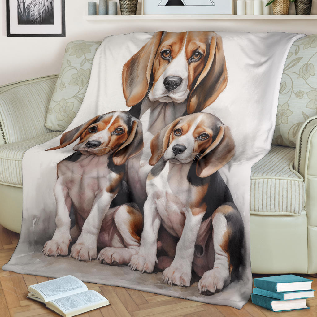 Beagle Family Blanket, Beagle Blanket, Beagle Gifts, Beagle Throw Blanket