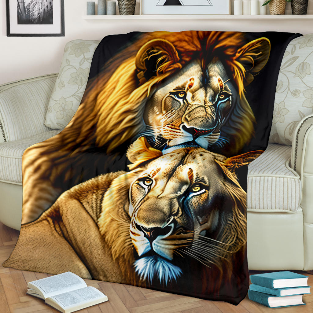 Lion Lioness Blanket