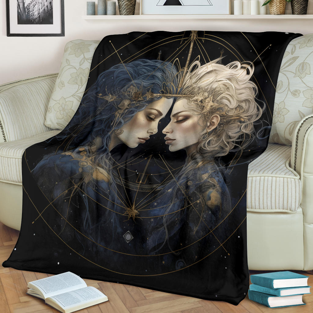 Gemini Zodiac Blanket, Twins Zodiac Sign, Gemini Zodiac Gifts, Gemini Zodiac Throw Blanket