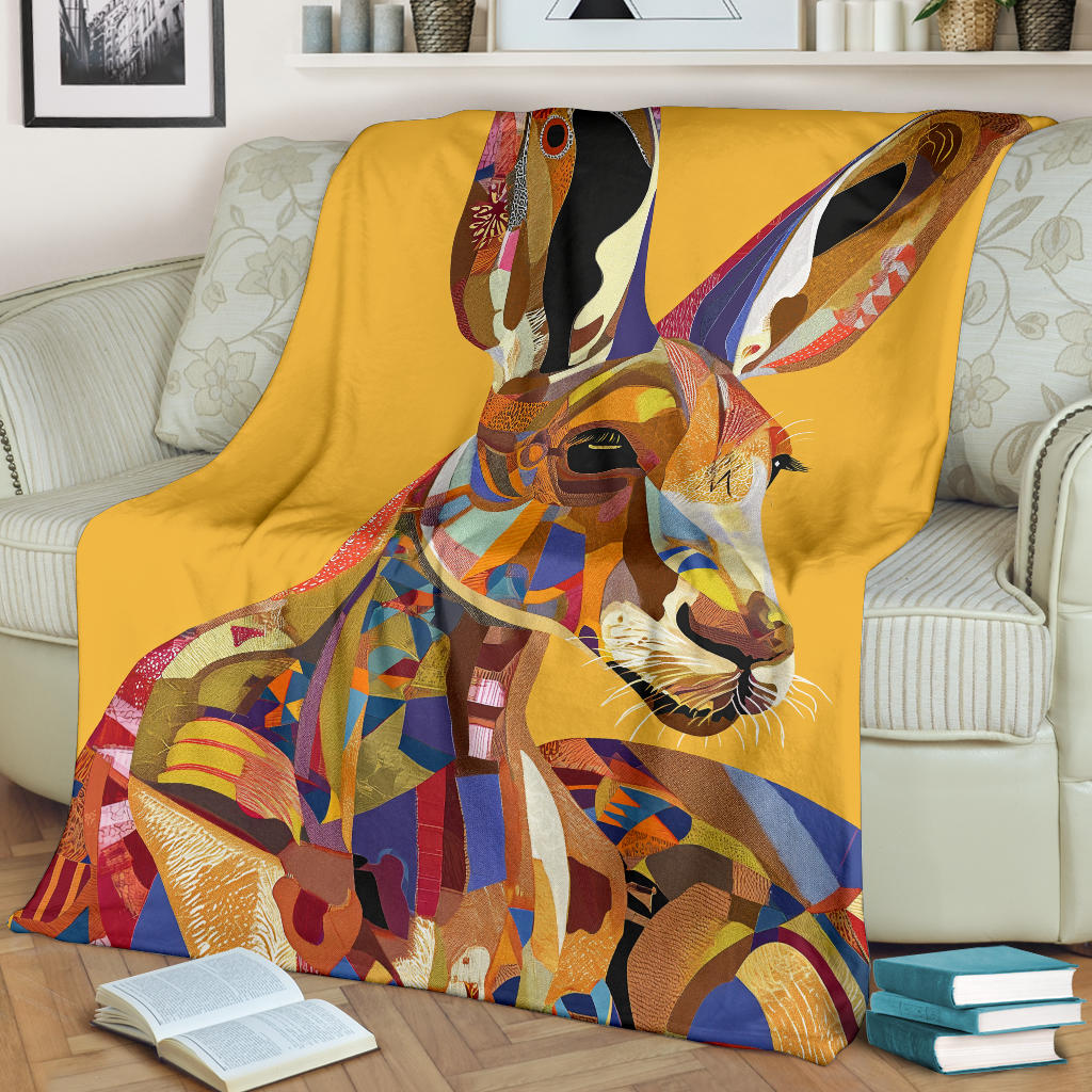 Kangaroo Blanket, Trippy Psychedelics Kangaroo Fleece Blanket, Kangaroo Throw Blanket, Kangaroo Gifts