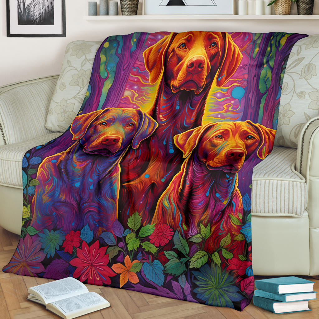 Chesapeake Bay Retrievr  Blanket, Trippy Psychedelics Chesapeake Bay Retrievr Fleece Blanket, Chesapeake Bay Retrievr Throw Blanket, Chesapeake Bay Retrievr Gifts