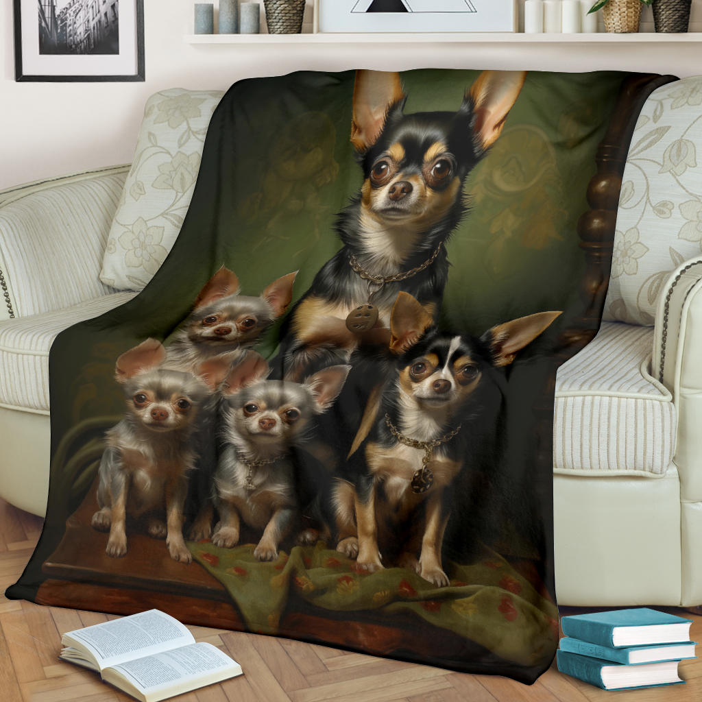 Chihuahua Family Blanket, Chihuahua Blanket, Chihuahua Throw Blanket, Chihuahua, Chihuahua Gifts