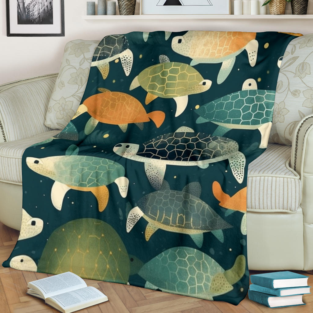 Turtles Ocean Blanket