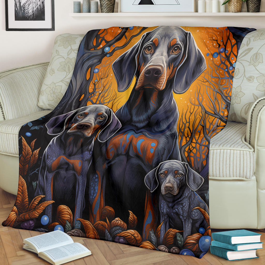 Bluetick Coonhound Blanket, Trippy Psychedelics Bluetick Coonhound Fleece Blanket, Bluetick Coonhound Throw Blanket, Bluetick Coonhound Gifts